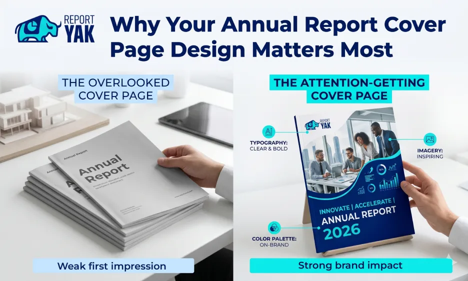 Annual report cover page design that builds brand trust and leaves a lasting impression | Report Yak Blog