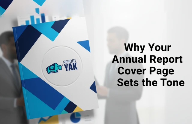 A professional report cover that sets the tone and shapes stakeholder first impressions | Report Yak Blog